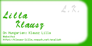 lilla klausz business card